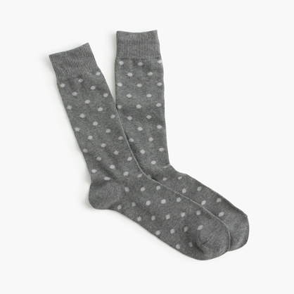 Medium-dot cotton socks