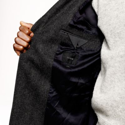 Ludlow topcoat in herringbone English wool with Thinsulate&reg;