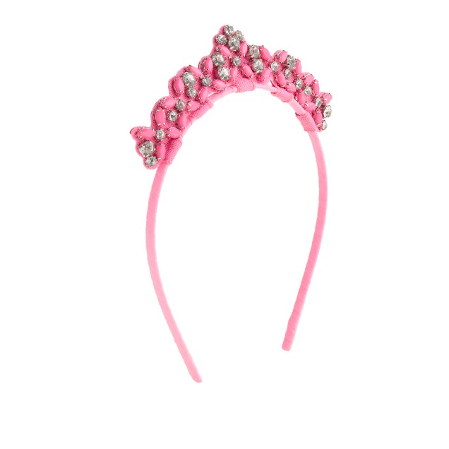 Girls' jeweled crown headband : | J.Crew