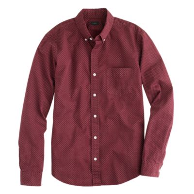 Slim shirt in cabernet dot