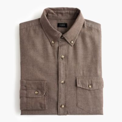 Slim brushed twill shirt