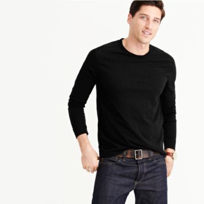 J.crew Men's Longsleeve Textured Cotton Tshirt only 14.99