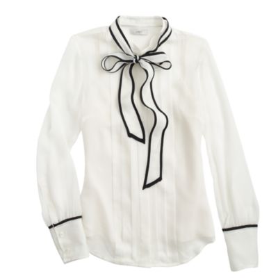 j crew blouse with bow