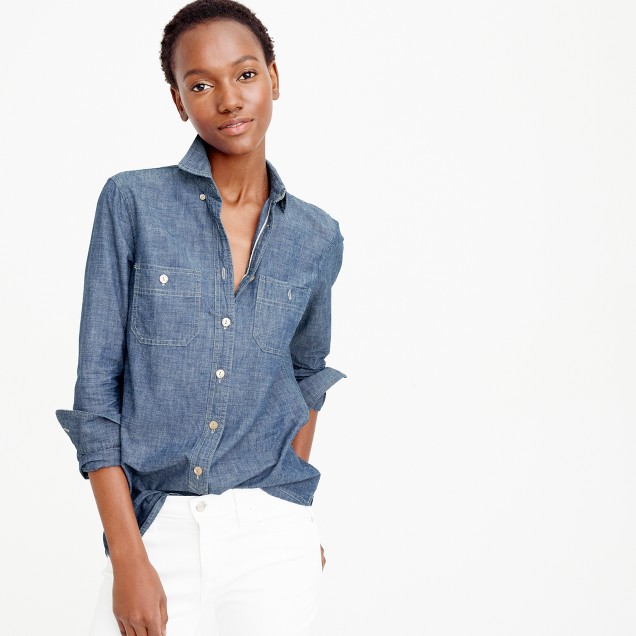 Selvedge Chambray Shirt : Women's Shirts | J.Crew