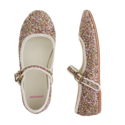 j crew glitter mary jane flats