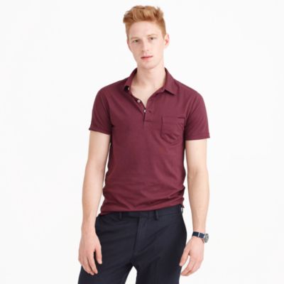 Slim broken-in pocket polo shirt