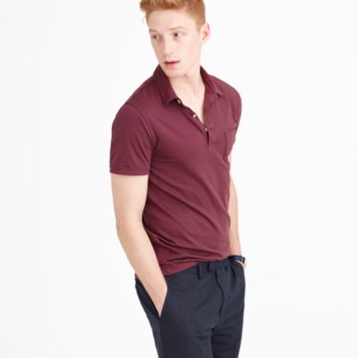 Slim broken-in pocket polo shirt