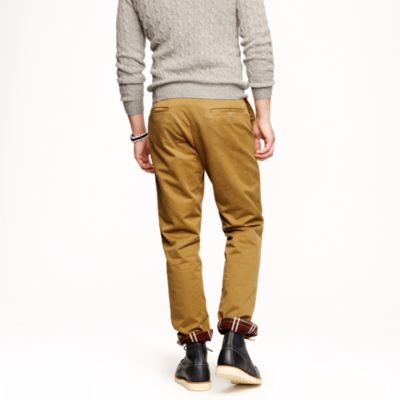 Flannel-lined chino in regular fit