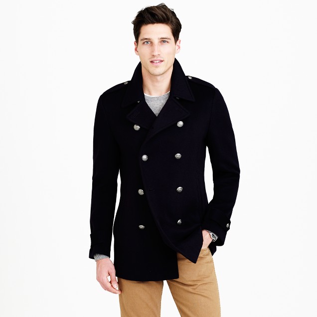 Regent Italian Cashmere Peacoat With Belted Back : Men's Coats & Jackets | J.Crew
