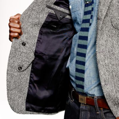 Ludlow fielding sportcoat in bird's-eye Harris Tweed wool