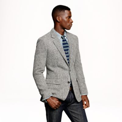 Ludlow fielding sportcoat in bird's-eye Harris Tweed wool