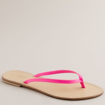 neon leather sandals