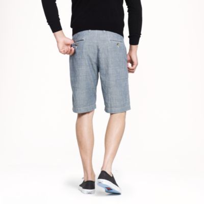 11" club short in grey chambray