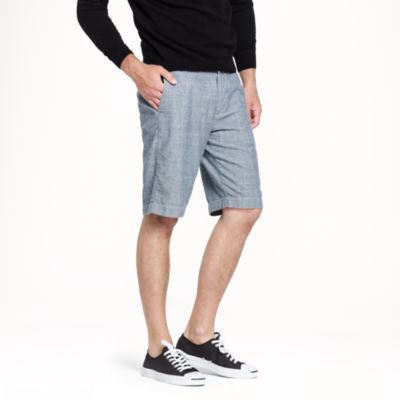 11" club short in grey chambray