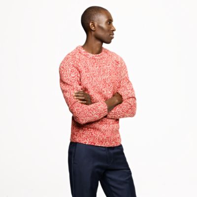 Marled wool alpaca crewneck sweater