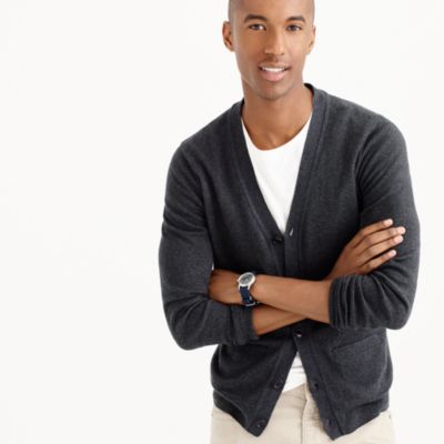 Cotton-cashmere cardigan sweater