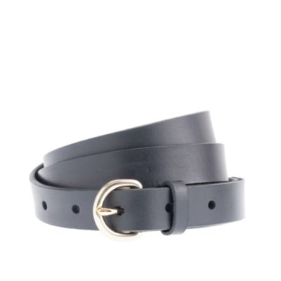 Leather round-buckle belt : belts | J.Crew