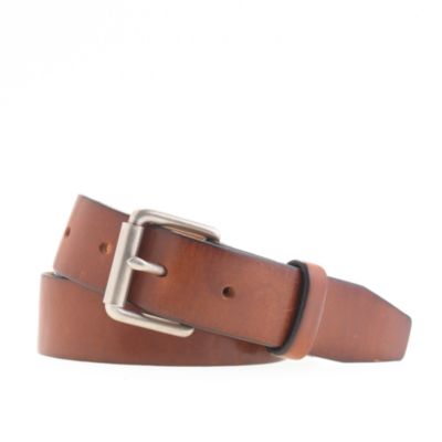 Leather roller-buckle belt : | J.Crew