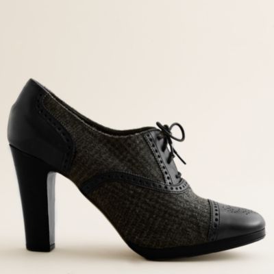 Langford Wool High-heel Oxfords : | J.Crew