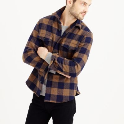 Slim buffalo check CPO shirt-jacket