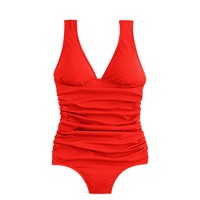 Long torso ruched femme one-piece swimsuit : | J.Crew