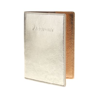 Colorblock leather passport case J.Crew