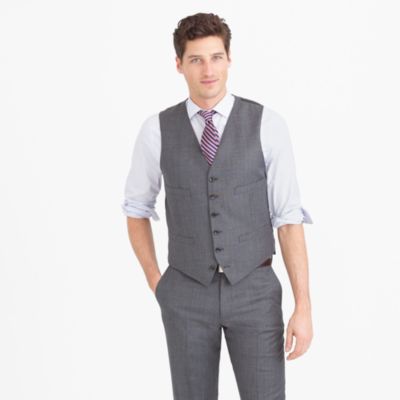 Ludlow suit vest in Italian worsted wool