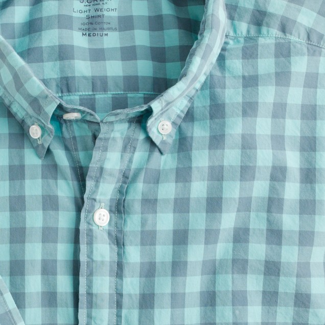 Secret Wash lightweight button-down shirt in medium gingham : | J.Crew
