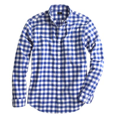 gingham blue shirt