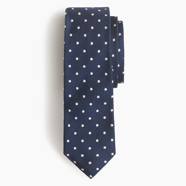 Italian Silk Repp Tie In Dot : Men's Ties | J.Crew