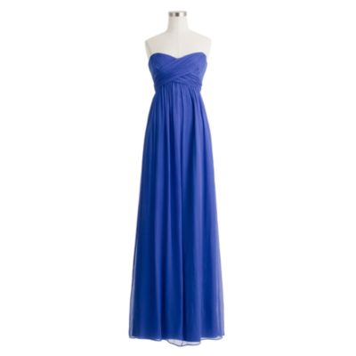 Taryn long dress in silk chiffon : | J.Crew