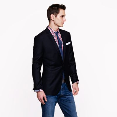 Ludlow blazer with double vent in Italian wool