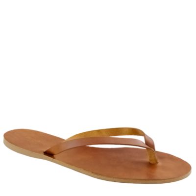 leather beach flip flops