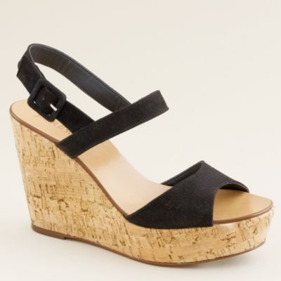 looks like check how J.Crew wedges  : suede Maryanne