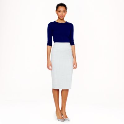 Telegraph pencil skirt in Super 120s wool : Super 120s | J.Crew