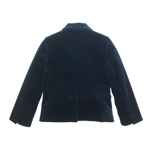 Girls' schoolboy blazer in velvet : | J.Crew