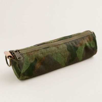 Kids' camo pencil case J.Crew