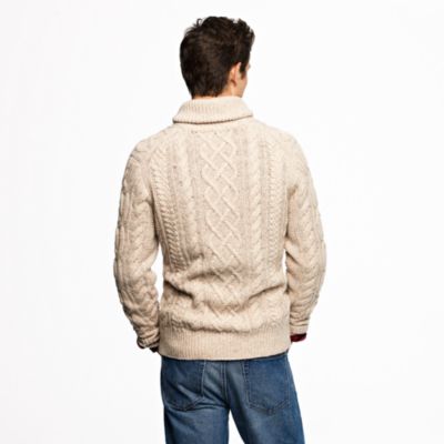 Donegal wool cable cardigan