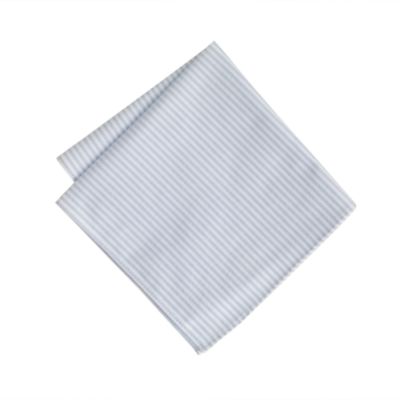 Oxford cloth pocket square in pen stripe