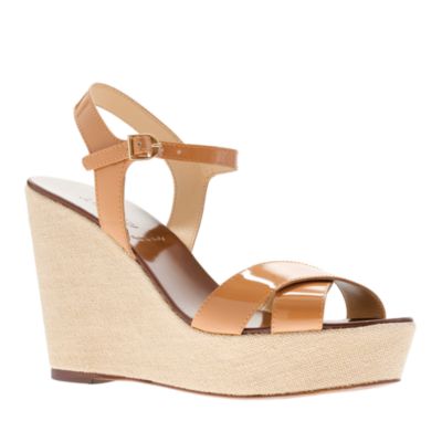 Lila patent platform wedges : | J.Crew