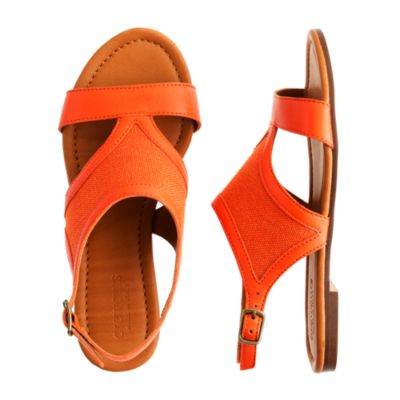 flat canvas sandals