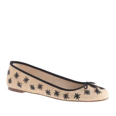 Classic straw ballet flats : | J.Crew