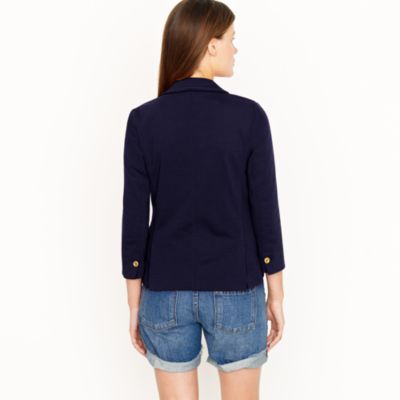 Double-breasted gold-button blazer