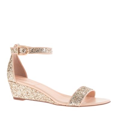 Lillian glitter low wedges : wedges | J.Crew