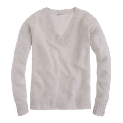 Chunky cashmere V-neck sweater : | J.Crew