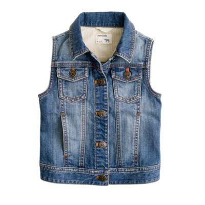 Girls' denim vest : outerwearandjackets | J.Crew