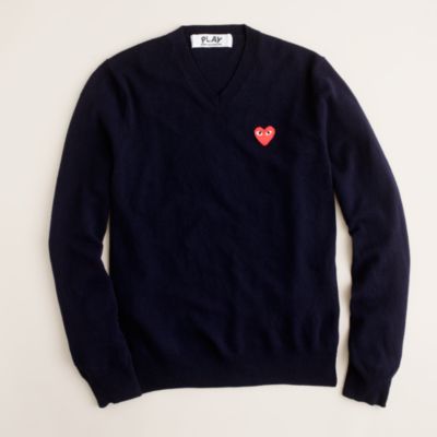 comme des garcons play high neck zip sweatshirt