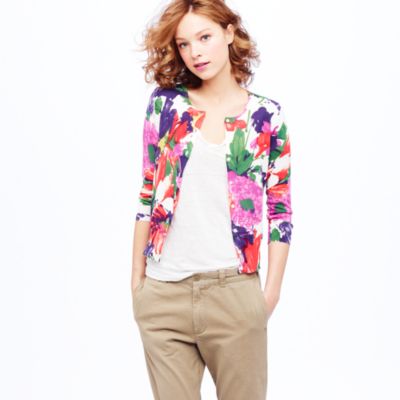 floral cardigans cardigan crepe sweaters jcrew garden cotton womens sweater flowered