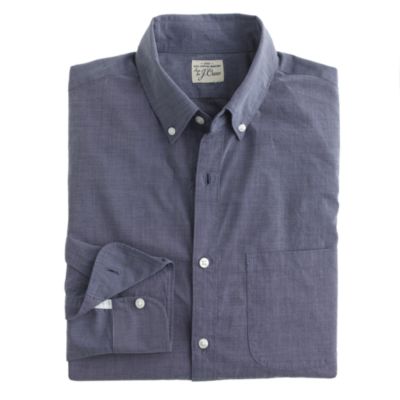 Tall Secret Wash shirt in end-on-end cotton