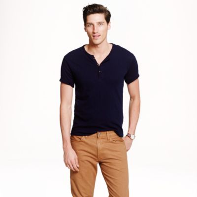 Short-sleeve jersey henley : layering tees & henleys | J.Crew